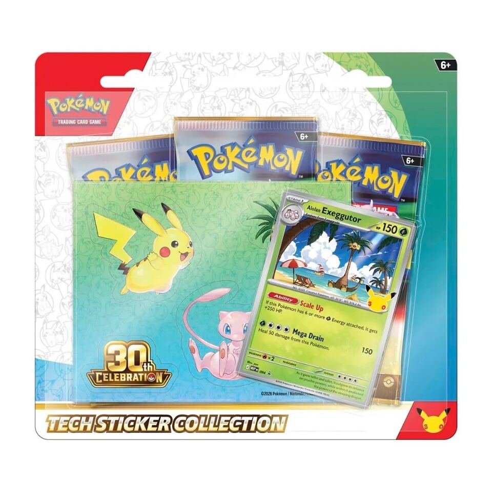 Pokémon 30° anniversario — Tech Sticker Collection Exeggutor di Alola