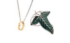 Lord of the Rings Frodo's Leaf Brooch and The One Ring Collectors Box Game Evolution Exclusive