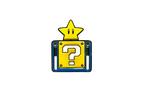 Super Mario Bros. Star Question Mark Block Sliding Enamel Pin Game Evolution Exclusive